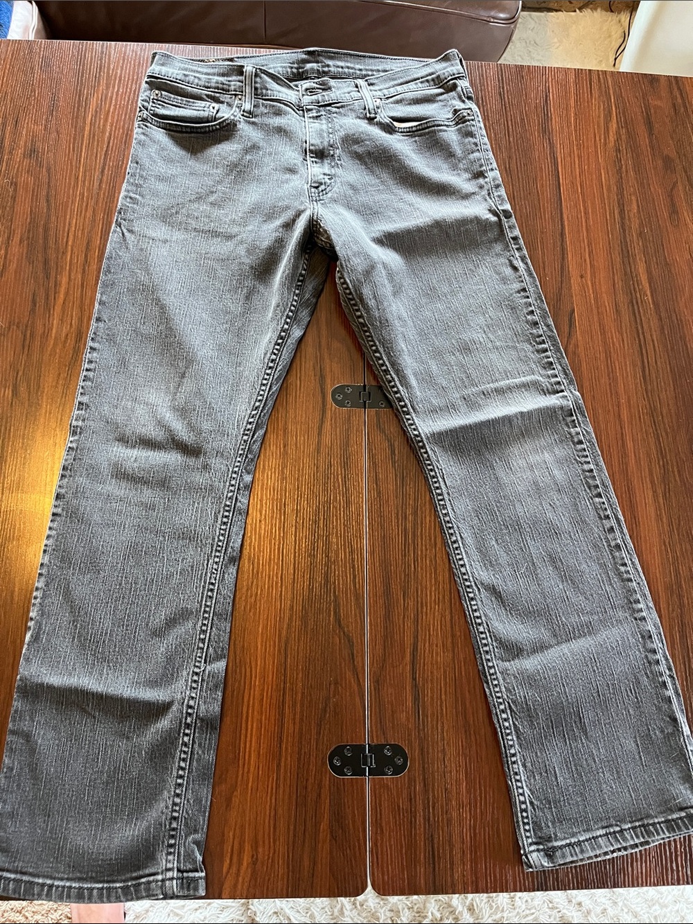 Men's 514 Gray Straight-Leg Jeans 34x30